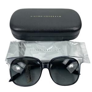 Victoria Beckham Refined Classic 53mm Square Sunglasses Blue